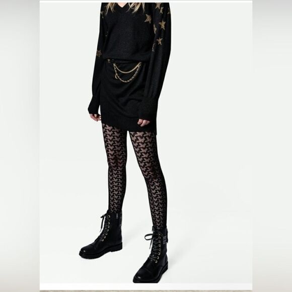 Zadig & Voltaire Joe Smooth Cowskin side print combat moto boot French 37/6-6.5 - Picture 12 of 16